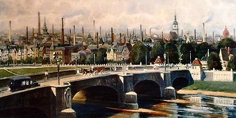 Lithografie Lange Brücke