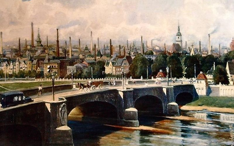 Lithografie Lange Brücke