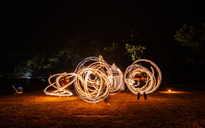 Feuershow zu den Rosengartenfesttagen 