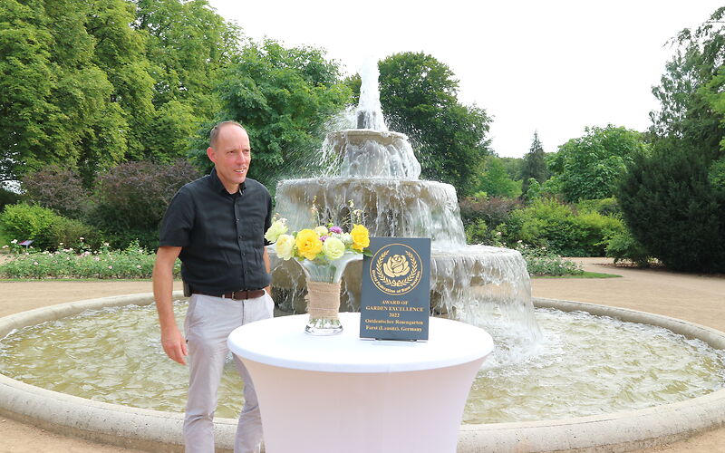 Stefan Palm, Parkmanager freut sich über die Auszeichnung 